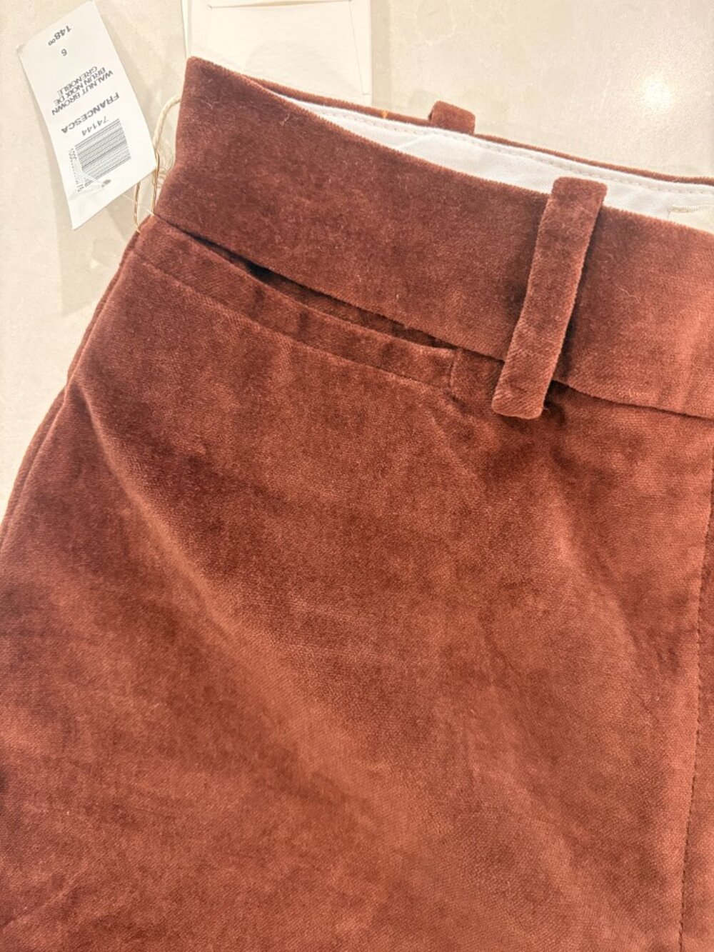 Wilfred by Aritzia velvet high rise pants - Picture 5 of 12